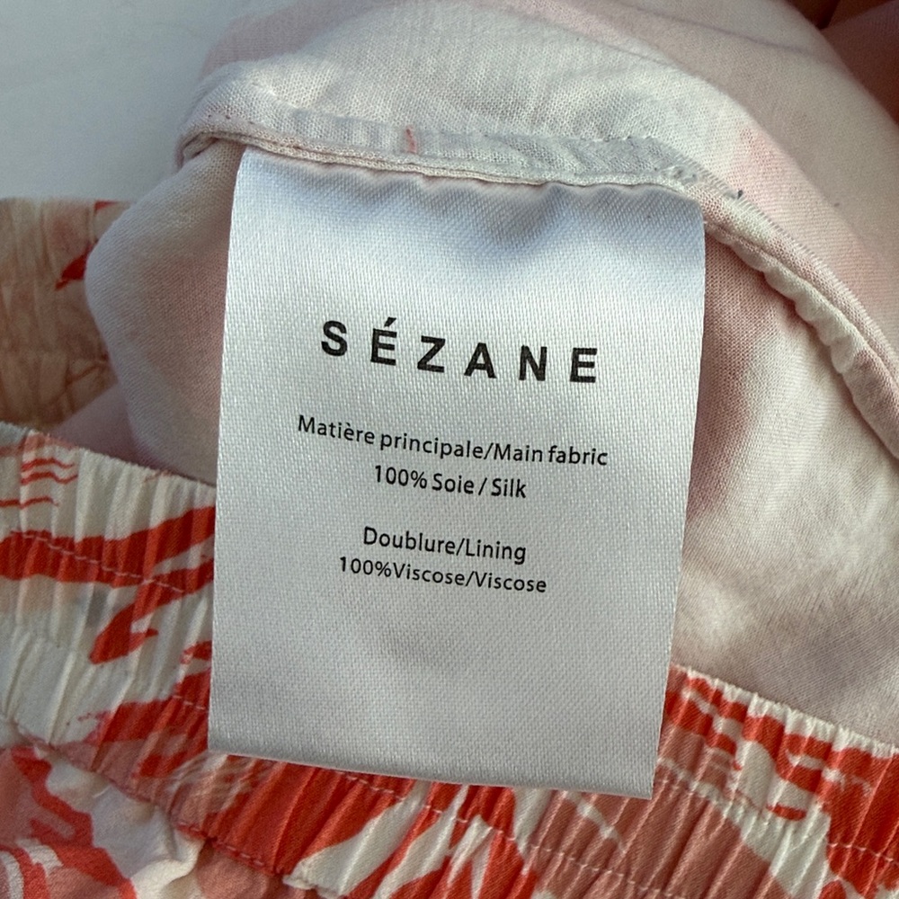 Sezane watercolor mini skirt Sz 6 - Picture 7 of 9